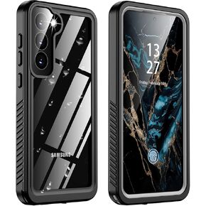 for Samsung Galaxy S22+Plus Case Waterproof,S22+Plus Case with Built-in Screen Protector,Full Body Shockproof Heavy Duty Protective Case for Samsung S22 Plus Black