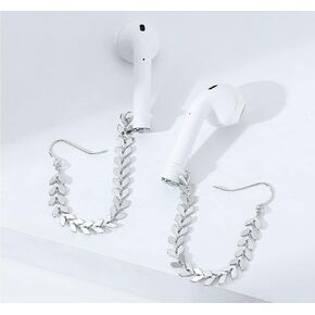 حلق مضاد للفقدان لأقراط حامل Airpod مثقوبة لأذنيك، خطافات أذن لاسلكية للنساء، موصل حامل سماعات الأذن متوافق مع Airpods 2&1 3/Pro (عين الشيطان)