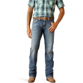 Ariat Male Rebar M5 Straight DuraStretch Basic Stackable Straight Leg Jean Blackstone 48W x 34L
