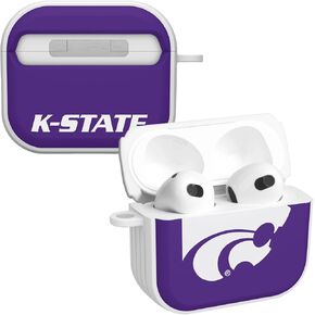 AFFINITY BANDS Kansas State Wildcats HDX Case Cover Compatible with Apple AirPods Gen 3 (Classic Black)