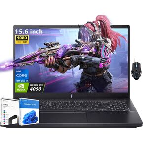 acer Nitro V Gaming Laptop, 15.6" 144 Hz IPS Display, Intel 13 Gen Core i9-13900H, 64GB RAM DDR5, 4TB SSD, GeForce RTX 4060,Wi-Fi 6, Windows 11 Pro, Microsoft Office Lifetime License & Gaming Mouse