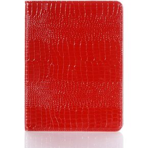 iPad Air-6 (13'') Case, iPad Pro-3 4 5 6 (12.9'') Case for Women, DMaos Crocodile Synthetic Leather Stand Folio Smart Cover with Pen Holder, Auto Sleep/Wake - Black