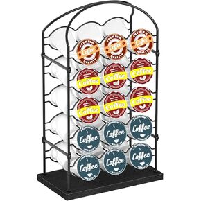 K Cups Holder,Coffee Pod Holder,Coffee Pod Organizer for Coffee Bar,Cunter,Home or Office Kitchen Counter Organizer(Capacity of 30 Pods,Brown)
