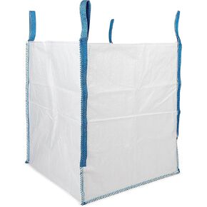 DURASACK Heavy Duty Builder's Bag 200-Gallon White Woven Polypropylene Contractor Trash Bags for Demo and Construction, Holds up to 2200 lbs, Open Top