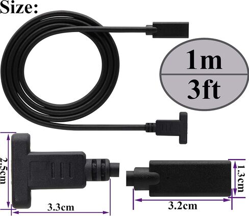 3.1Type C to USB C Panel Mount Screw Cable Gen 2 (3A) USB 3.1 Type C Female to Female Panel Mount Cable, Supports Charging,Data,Audio,Video Cable for Laptop,Tablet,Mobile Phone(0.3M/1ft) in Saudi Arabia