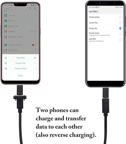 3.1Type C to USB C Panel Mount Screw Cable Gen 2 (3A) USB 3.1 Type C Female to Female Panel Mount Cable, Supports Charging,Data,Audio,Video Cable for Laptop,Tablet,Mobile Phone(0.3M/1ft) in Saudi Arabia