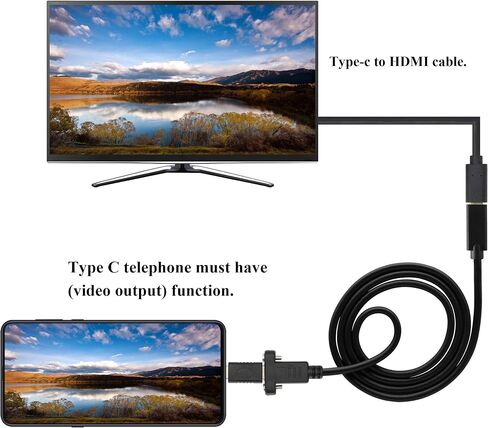 3.1Type C to USB C Panel Mount Screw Cable Gen 2 (3A) USB 3.1 Type C Female to Female Panel Mount Cable, Supports Charging,Data,Audio,Video Cable for Laptop,Tablet,Mobile Phone(0.3M/1ft) in Saudi Arabia