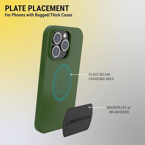 طقم لوحة استبدال MagicMount MPLT54T-2PKBP0 من Scosche لحامل تثبيت هاتف السيارة المغناطيسي، لوحات معدنية مع تثبيت قوي إضافي للهواتف الذكية والكمبيوتر اللوحي وحامل الهاتف الخلوي المغناطيسي وحافظة الهاتف، حزمة من 2 in Kuwait