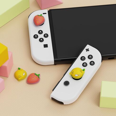 قبعات عصا التحكم PlayVital لجهاز Nintendo Switch، وأغطية عصا التحكم لجهاز Switch Lite، وغطاء تناظري لجهاز Switch OLED Joycon Thumb Grip لـ Switch & Switch Lite & Switch OLED - نمط سعيد وكئيب A in Kuwait