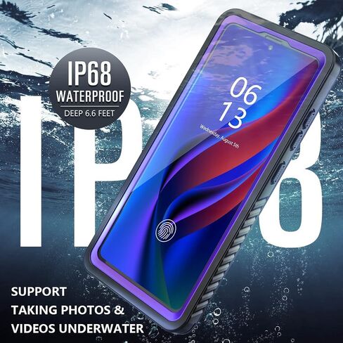 for Samsung Galaxy S22+Plus Case Waterproof,S22+Plus Case with Built-in Screen Protector,Full Body Shockproof Heavy Duty Protective Case for Samsung S22 Plus Black in Saudi Arabia