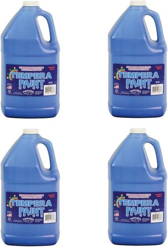 Constructive Playthings Washable Tempera Paint for Kids, Kids Craft Paint One Gallon, Black in Kuwait