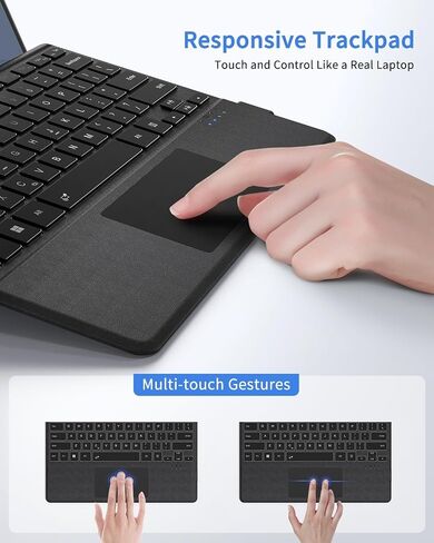 Surface Pro Keyboard, Ultra-Slim Portable Bluetooth Wireless Keyboard with Touchpad for Surface Pro 8/9/10/11/X, Microsoft Surface Type Cover with 7 Colors Backlit, Pencil Holder, Rechargeable Battery in Saudi Arabia