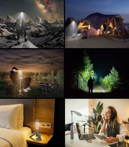 Camping Light Telescopic Camping Lantern Rechargeable 10500mAh Battery Built-in Magnetic Camping Lamp for Emergency, Camping, Hiking (Army Green) in Saudi Arabia