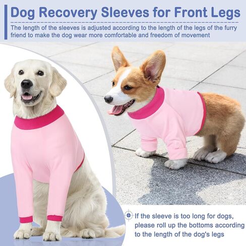 KOESON Dog Recovery Sleeve for Front Legs, Soft Dog Surgery Recovery Suit After Surgery Dog Elbow Protector, Adjustable Dog Leg Sleeve to Stop Licking for Leg Injuries Dog Cone Alternative Grey XL in Saudi Arabia