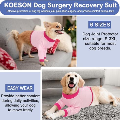 KOESON Dog Recovery Sleeve for Front Legs, Soft Dog Surgery Recovery Suit After Surgery Dog Elbow Protector, Adjustable Dog Leg Sleeve to Stop Licking for Leg Injuries Dog Cone Alternative Grey XL in Saudi Arabia