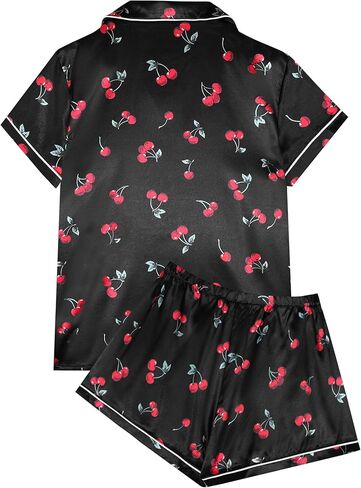 طقم بيجامة حريمي من Avanova بأكمام قصيرة وأزرار سفلية مكونة من قطعتين ملابس نوم in Kuwait