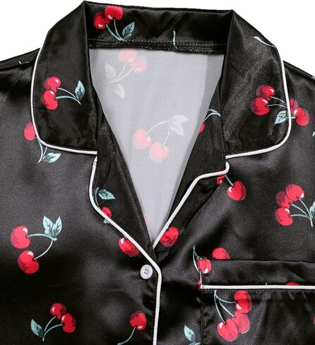 طقم بيجامة حريمي من Avanova بأكمام قصيرة وأزرار سفلية مكونة من قطعتين ملابس نوم in Kuwait