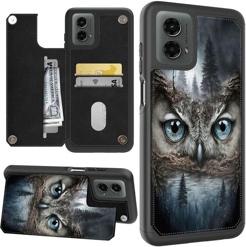 Designed for Motorola Moto G Stylus 5G 2024 Wallet Case with Card Holder Slot, PU Leather Kickstand Shockproof Flip Magnetic Cover for Moto G Stylus 5G 2024, White Dragon in Kuwait