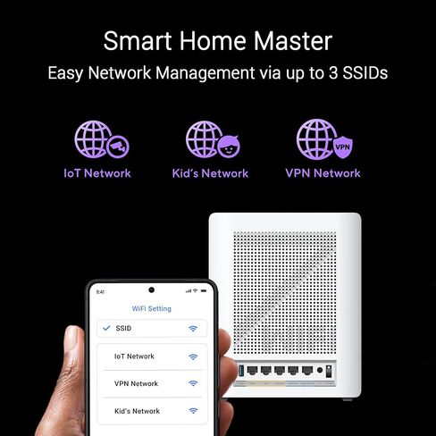 ASUS ZenWiFi XT9 AX7800 ثلاثي الموجات WiFi6 Mesh WiFiSystem (2 حزمة)، 802.11ax، ما يصل إلى 5700 قدم مربع و6+ غرف، AiMesh، أمان إنترنت مجاني مدى الحياة، أدوات الرقابة الأبوية، منفذ WAN 2.5G، UNII 4، أبيض in Saudi Arabia