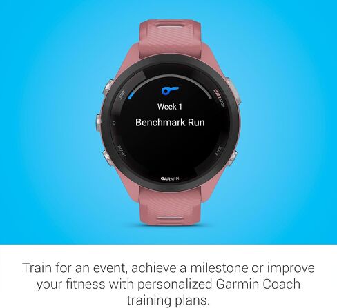 Garmin Forerunner® 265, Running Smartwatch, 46mm, Black/Powder Gray | Advanced Training Metrics & Recovery Insights, Music On Your Wrist, Garmin Coach, Daily Suggested Workouts in Kuwait