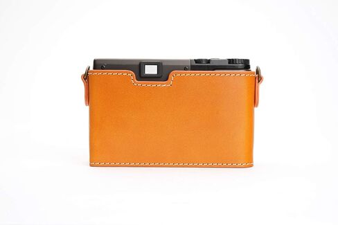 Contax T3 Case, BolinUS Handmade Genuine Real Leather Half Camera Case Bag Cover for Contax T3 Camera with Hand Strap (Black) in Kuwait
