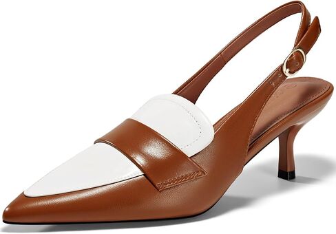 Coutgo إمرأة Slingback هريرة الكعب مغلق أشار تو الربط مضخات خمر مكتب العمل اللباس الأحذية in Kuwait