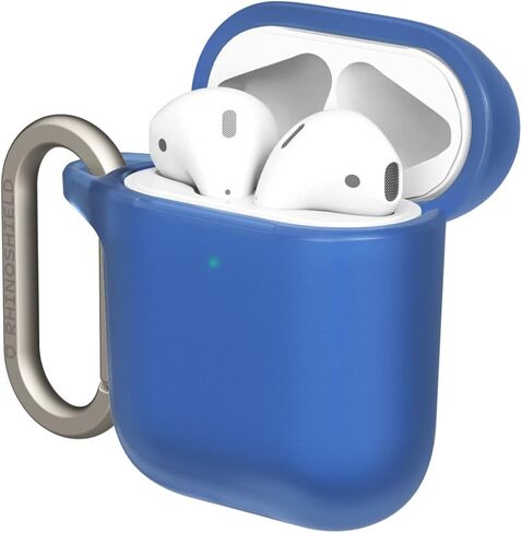 RHINOSHIELD AirPods Case with Carabiner Compatible with Apple [AirPods Serie 2/1] | Military Grade Drop Protection, Scratch Resistant, Wireless Charging - [Classic Black, Standard Set] in Kuwait