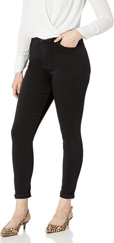 بنطلون جينز Mandie Signature Fit للسيدات من Bandolino ذو ساق مستقيمة عالية الارتفاع، Nightfall، 16 عادي in Kuwait