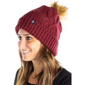 Funky Junque Beanies Women Winter Hats Oversized Slouchy Warm Cable Knit Pom Pom Crochet Fleece Lined Fall Winter
