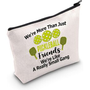 POFULL Pickleball Player Paddleball Gift We're More Than Just Pickleball Friends Cosmetic Bag for Pickleball Lovers