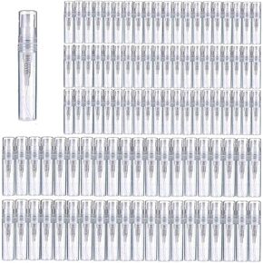 Mini Perfume Bottle 2ml 100pcs, Small Refillable Spray Bottle, Perfume Mouthwash Bottle for Cleaning, Travel, Essential Oils, Perfume