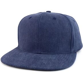 Trendy Apparel Shop Oversized XXL Plain Pigment Dyed Flatbill Snapback Cap