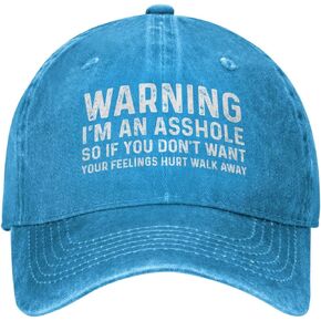 Warning I'm an Asshole So If You Don't Want Your Feelings Hurt Cap for Women Baseball Hat Fashionable Cap