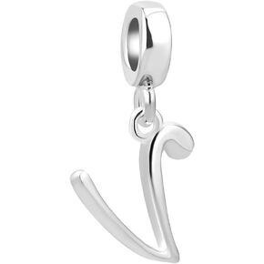 LovelyCharms 925 فضة استرلينية حرف الأبجدية خرزة متدلية لقلادة السوار in Kuwait