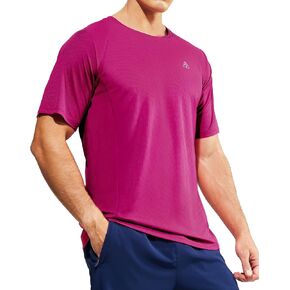 Haimont Men's Athletic Short Sleeve T Shirts Moisture Wicking Breathable Running Workout Gym Active Tee, Crew Neck