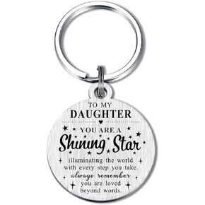 Daughter Keychain, Daughter Gifts from Mom and Dad, To My Girl Keychain Gifts Daughter Birthday Graduation Christmas