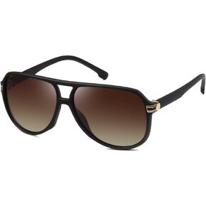 2020 VentiVenti Aviator Sunglasses For Men Double Bridge Plastic Frame Polarzied Lens For Driving