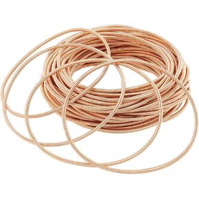 BENECREAT Guitar String Bracelets, Stainless Steel Coil Bracelets for Daily Wear, Parties, Birthdays, Weddings