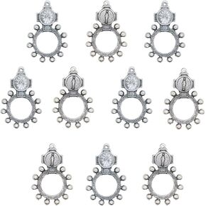 Ten Pack of Decade Rosary Rings | Metalic Rings - Copper, Silver-Tone, or Gold-Tone | Great Catholic Gift for First Holy Communion or Confirmation