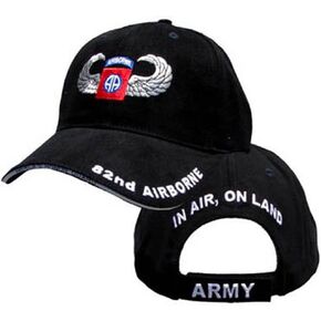 US Army 82nd Airborne with Wings Embroidered Ball Cap