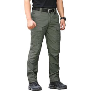 CARWORNIC Men's Ripstop Tactical Pants Water-Resistant Military Cargo Pants Lightweight EDC Pockets Outdoor Hiking Work Pants in Kuwait
