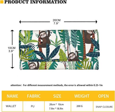محفظة Boatee Leopard للسيدات ثلاثية الطي وحامل بطاقات الائتمان ومحفظة أنيقة وحقيبة طويلة للفتيات in Kuwait