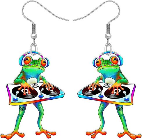 Acrylic Charms Frog Drop Earrings Fancy Cartoon Dangle Jewelry Novelty Party Gifts for Women Lover Teens Kids in Saudi Arabia