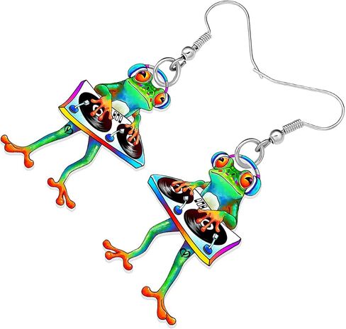 Acrylic Charms Frog Drop Earrings Fancy Cartoon Dangle Jewelry Novelty Party Gifts for Women Lover Teens Kids in Saudi Arabia