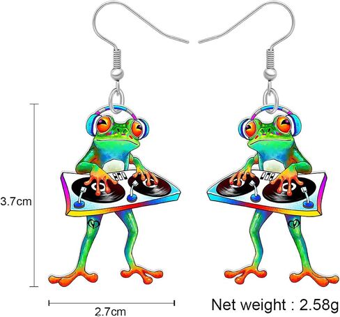 Acrylic Charms Frog Drop Earrings Fancy Cartoon Dangle Jewelry Novelty Party Gifts for Women Lover Teens Kids in Saudi Arabia