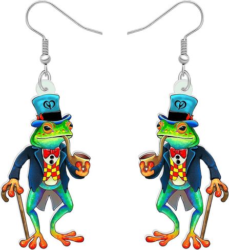 Acrylic Charms Frog Drop Earrings Fancy Cartoon Dangle Jewelry Novelty Party Gifts for Women Lover Teens Kids in Saudi Arabia