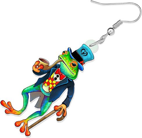 Acrylic Charms Frog Drop Earrings Fancy Cartoon Dangle Jewelry Novelty Party Gifts for Women Lover Teens Kids in Saudi Arabia