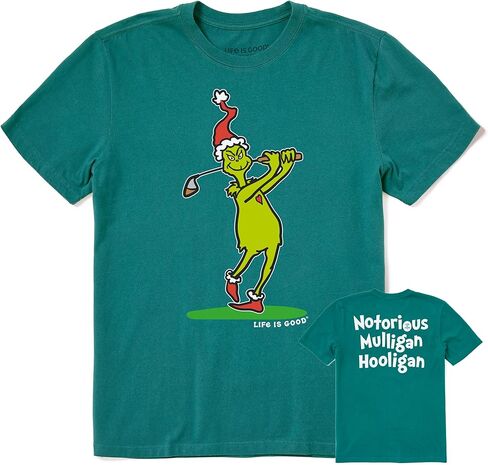 Grinch Mulligan Hooligan Cotton Tee, Shortsleeve Graphic CrewneckT-Shirt in Saudi Arabia