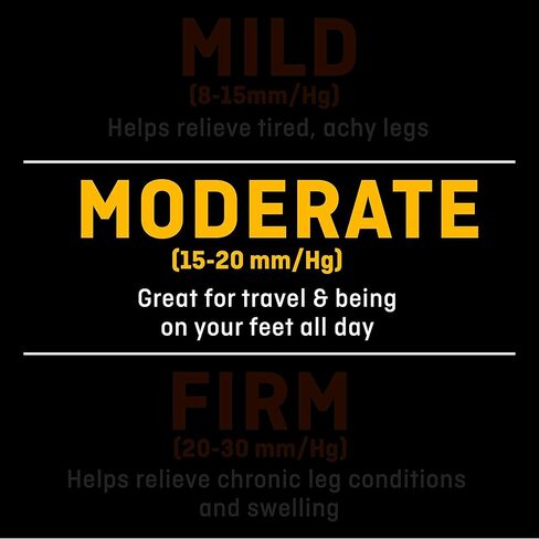 جوارب فوتورو غير شفافة للنساء، ضغط متوسط، 15-20 مم/زئبق، تساعد على تحسين الدورة الدموية للمساعدة في تقليل التورم، كبير (عبوة من 3 قطع) in Kuwait