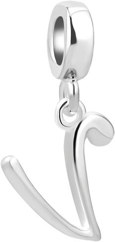 LovelyCharms 925 فضة استرلينية حرف الأبجدية خرزة متدلية لقلادة السوار in Kuwait